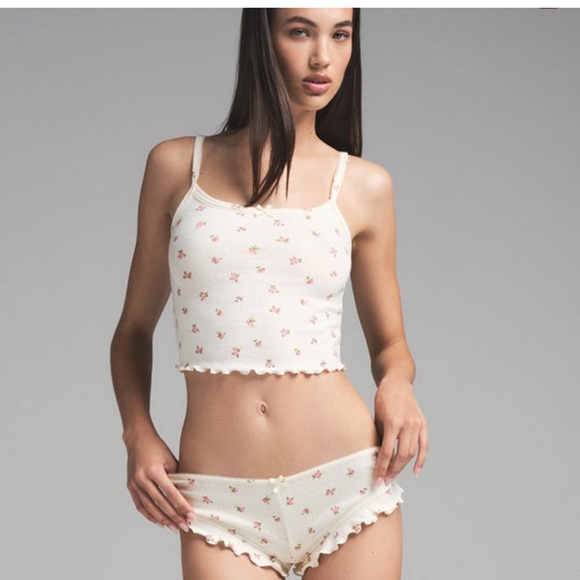 Skims*Rosé cropped cami sleep set size XS Valentine’s Day limited collection - Picture 1 of 8